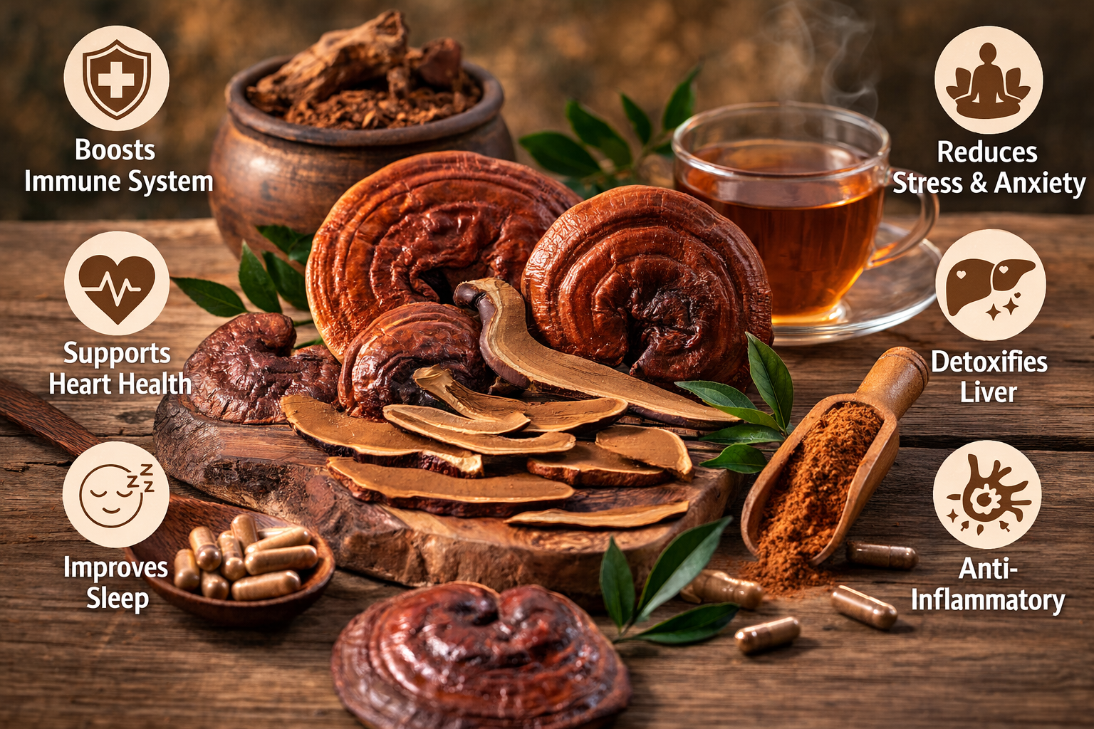 Health-benefits-of-reishi-mushrooms